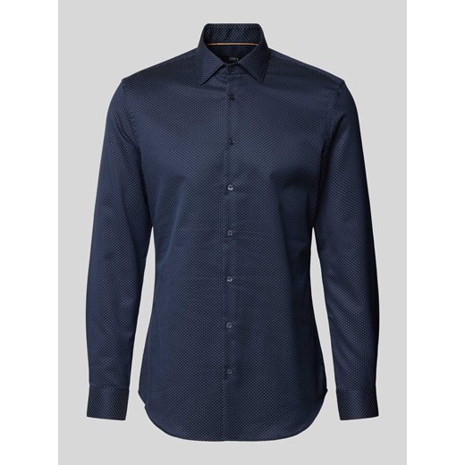 Koszula biznesowa o kroju super slim fit z tkaniny two-ply z kołnierzykiem typu kent ze sklepu Peek&Cloppenburg  w kategorii Koszule męskie - zdjęcie 174019450