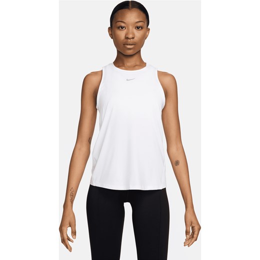 Damska koszulka bez rękawów Dri-FIT Nike One Classic - Biel ze sklepu Nike poland w kategorii Bluzki damskie - zdjęcie 174019820