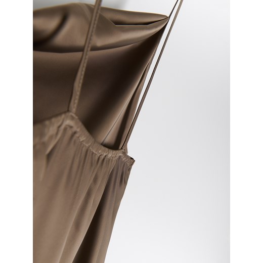 Reserved - Sukienka na ramiączkach - brązowy Reserved L Reserved