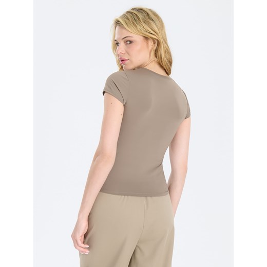 Sinsay - Koszulka - brązowy Sinsay XS Sinsay