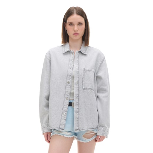 Cropp - Szara kurtka jeansowa - wielobarwny Cropp S Cropp