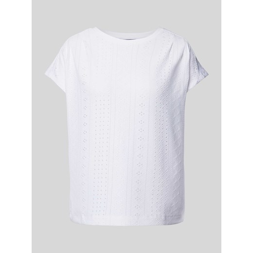 T-shirt z haftem angielskim ze sklepu Peek&Cloppenburg  w kategorii Bluzki damskie - zdjęcie 174025181