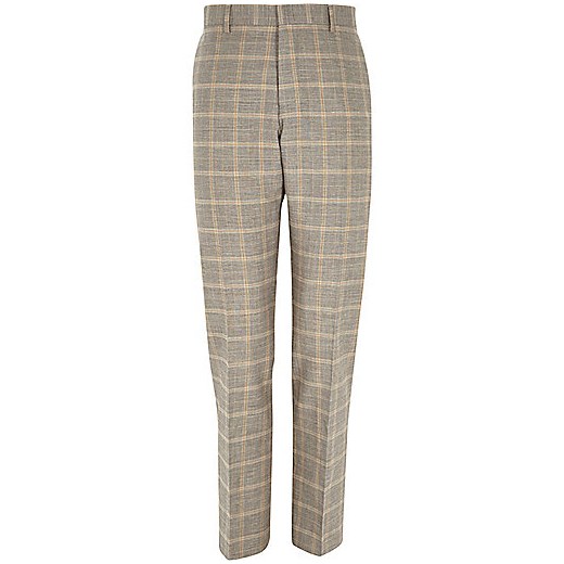 Grey check smart trousers river-island  