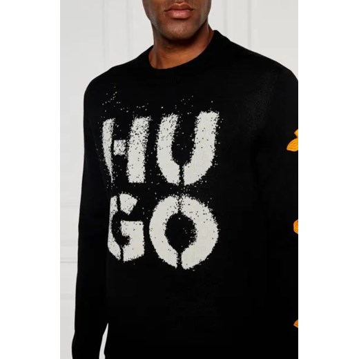 Hugo Boss sweter damski z okrągłym dekoltem
