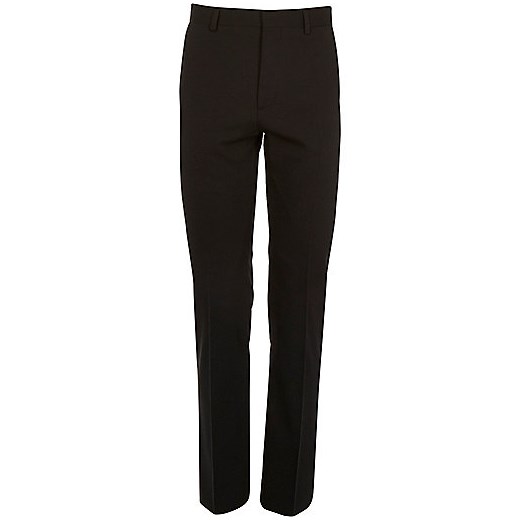Black micro texture slim suit trousers river-island  