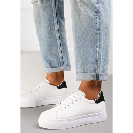 BIało-Czarne Sneakersy Thessomeda ze sklepu renee.pl w kategorii Buty sportowe damskie - zdjęcie 174025912