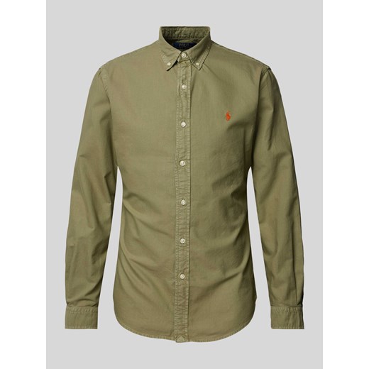 Koszula casualowa o kroju slim fit z kołnierzykiem typu button down ze sklepu Peek&Cloppenburg  w kategorii Koszule męskie - zdjęcie 174026520