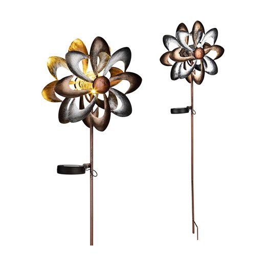 Garden Hero Solarna lampa ogrodowa LED w kolorze złoto-brązowym - 23 x 92 x 12,5 cm ze sklepu Limango Polska w kategorii Kolczyki - zdjęcie 174026824