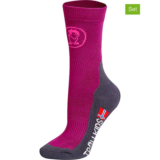 Trollkids Skarpety trekkingowe (2 pary) "Mid Cut Socks II" w kolorze Trollkids 31-34 promocyjna cena Limango Polska