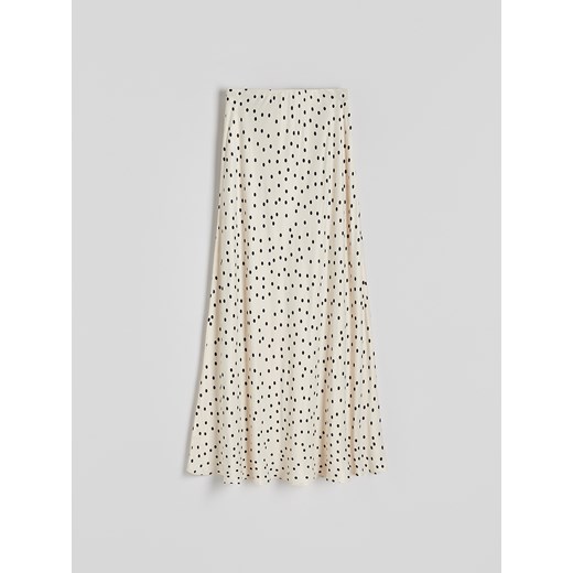 Reserved - Spódnica maxi w groszki - złamana biel Reserved M Reserved