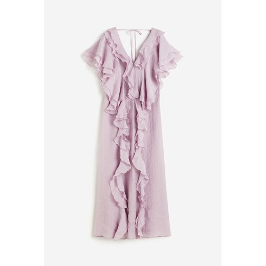 H & M - Sukienka z falbanami - Fioletowy H & M S H&M
