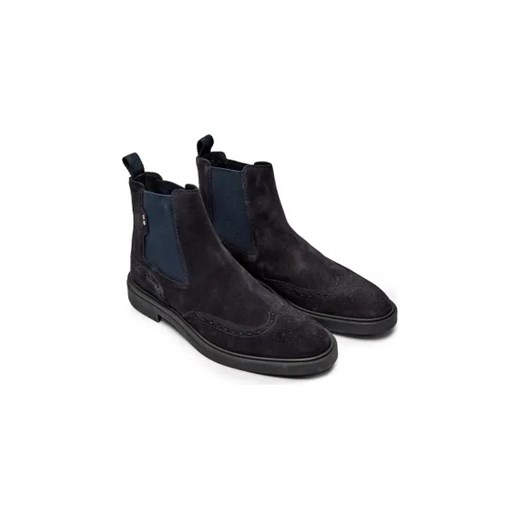 Buty zimowe męskie BOSS HUGO z tkaniny bez zapięcia
