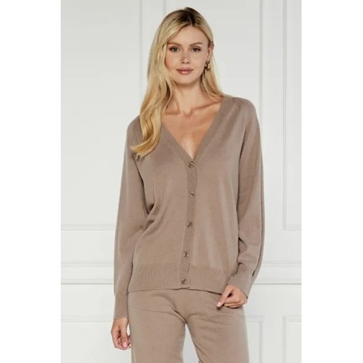 Max Mara Leisure Wełniany kardigan TURTLEDOVE | Regular Fit | z dodatkiem kaszmiru ze sklepu Gomez Fashion Store w kategorii Swetry damskie - zdjęcie 174031822