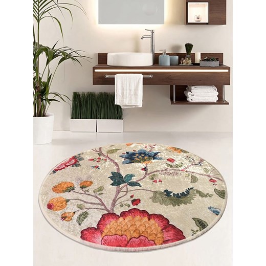 Colorful Cotton Dywanik łazienkowy w kolorze beżowym ze wzorem ze sklepu Limango Polska w kategorii Akcesoria łazienkowe - zdjęcie 174032922
