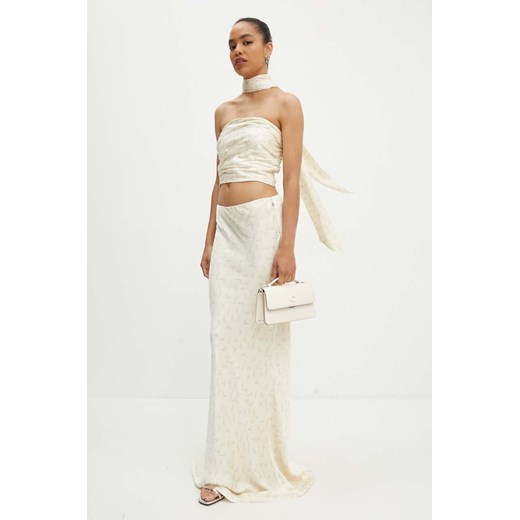 Rotate spódnica Satin Maxi Skirt kolor beżowy maxi prosta 1128412986 ze sklepu ANSWEAR.com w kategorii Spódnice - zdjęcie 174035422