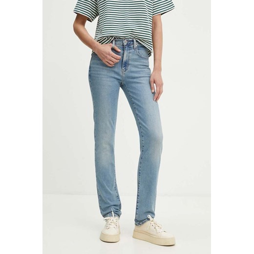 Levi&apos;s jeansy 724 HIGH RISE STRAIGHT damskie kolor niebieski 18883 ze sklepu ANSWEAR.com w kategorii Jeansy damskie - zdjęcie 174035453