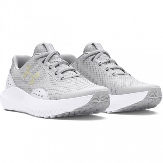 Dziewczęce buty do biegania Under Armour UA Ggs Surge 4 - szare ze sklepu Sportstylestory.com w kategorii Buty sportowe dziecięce - zdjęcie 174036123