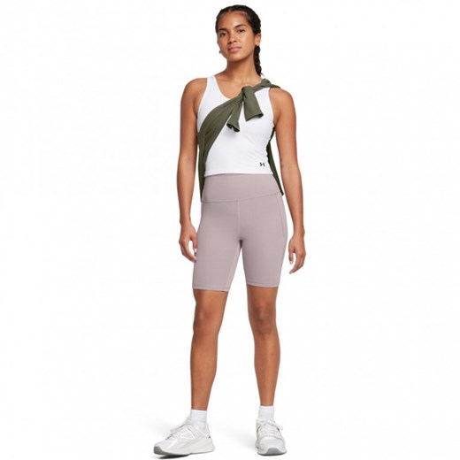 Damskie kolarki treningowe Under Armour Meridian Bike Short 7in - beżowe ze sklepu Sportstylestory.com w kategorii Szorty - zdjęcie 174036171