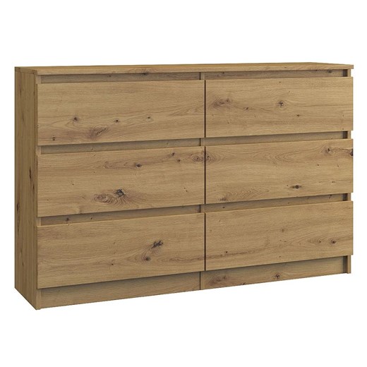 Szeroka Komoda Dąb Artisan E8-N37 ze sklepu Edinos.pl w kategorii Komody - zdjęcie 174036660