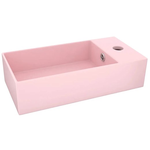 Różowa umywalka ceramiczna M3-H17 ze sklepu Edinos.pl w kategorii Łazienka - zdjęcie 174036730