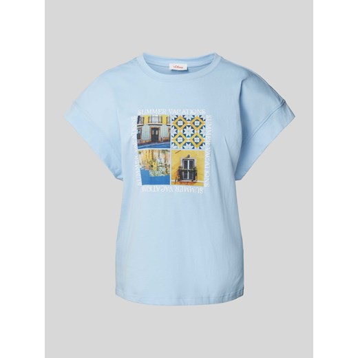 T-shirt z nadrukiem z motywem i napisem ze sklepu Peek&Cloppenburg  w kategorii Bluzki damskie - zdjęcie 174037404