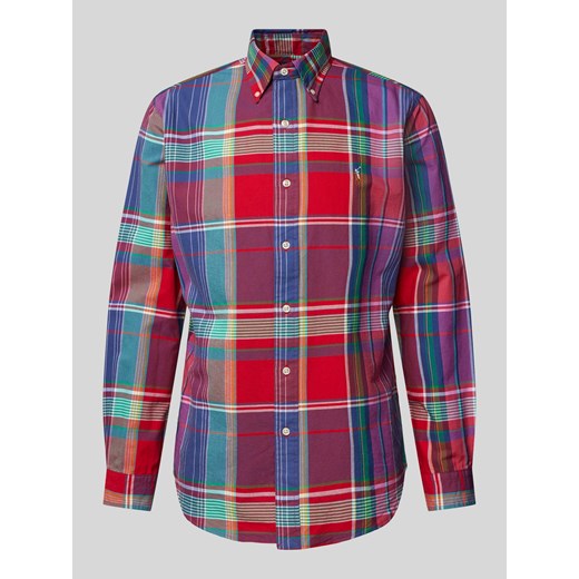Koszula casualowa o kroju custom fit z kołnierzykiem typu button down ze sklepu Peek&Cloppenburg  w kategorii Koszule męskie - zdjęcie 174037431