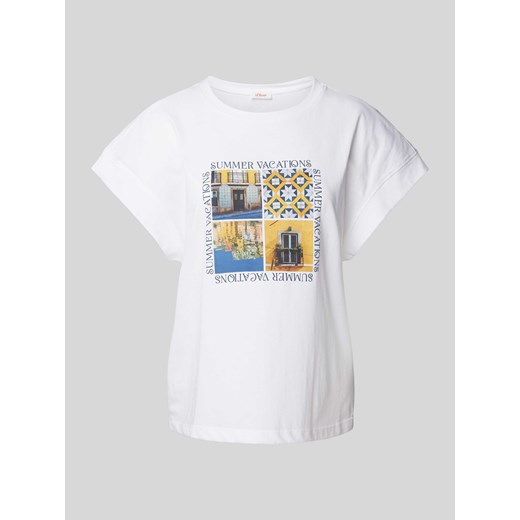 T-shirt z nadrukiem z motywem i napisem ze sklepu Peek&Cloppenburg  w kategorii Bluzki damskie - zdjęcie 174037693