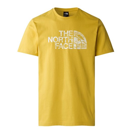 Koszulka The North Face Woodcut Dome 0A87NXQOA1 - żółta ze sklepu streetstyle24.pl w kategorii T-shirty męskie - zdjęcie 174039081