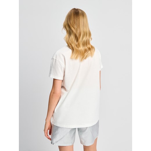 Bluzka damska Sinsay z okrągłym dekoltem z napisem 