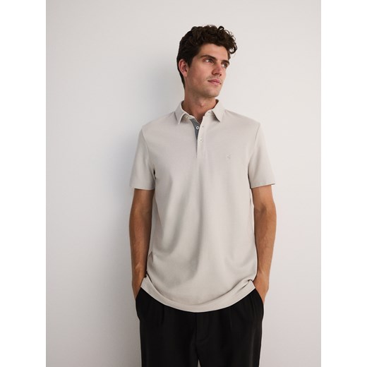 Reserved - Koszulka polo regular fit - jasnoszary Reserved M Reserved