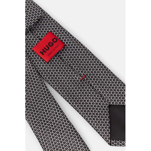 HUGO krawat jedwabny kolor czarny 50520640 One size ANSWEAR.com