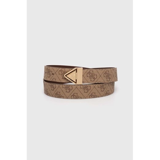 Guess pasek dwustronny ECO ERICA damski kolor beżowy BW9142 P4330 ze sklepu ANSWEAR.com w kategorii Paski damskie - zdjęcie 174045134
