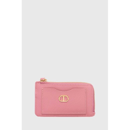 Twinset etui na karty kolor różowy 242TH7030 ze sklepu ANSWEAR.com w kategorii Portfele damskie - zdjęcie 174045160