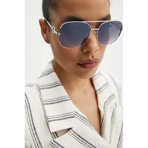 Guess okulary przeciwsłoneczne damskie kolor srebrny GF6127 10C ze sklepu ANSWEAR.com w kategorii Okulary przeciwsłoneczne damskie - zdjęcie 174045482
