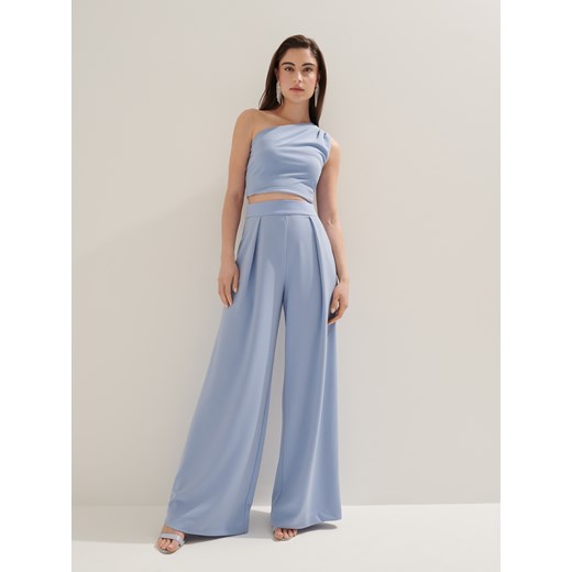 Mohito - Spodnie wide leg - błękitny Mohito XL Mohito
