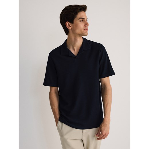 Reserved - Koszulka polo comfort fit - granatowy Reserved M Reserved