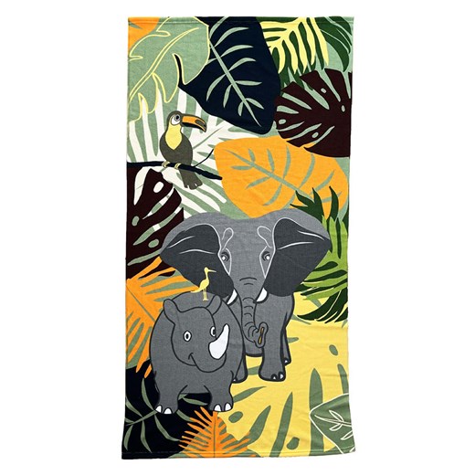 Le Comptoir de la Plage Ręcznik plażowy "Elephant" w kolorze żółto-szaro-czarnym - 140 x 70 cm - id: 15453648 - marki Le Comptoir De La Plage - 174048544 Le Comptoir de la Plage Ręcznik plażowy "Elephant" w kolorze żółto-szaro-czarnym - 140 x 70 cm ze sklepu Limango Polska w kategorii Ręczniki - zdjęcie 174048544
