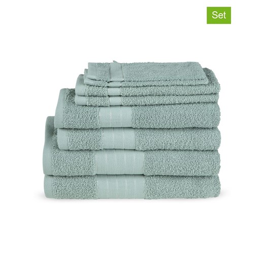 Good Morning 8-częściowy zestaw ręczników w kolorze miętowym ze sklepu Limango Polska w kategorii Ręczniki - zdjęcie 174048674