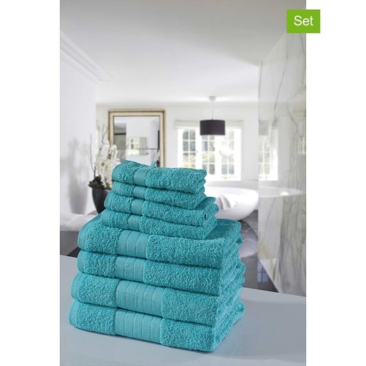 Hip 8-częściowy zestaw ręczników w kolorze turkusowym ze sklepu Limango Polska w kategorii Ręczniki - zdjęcie 174048841