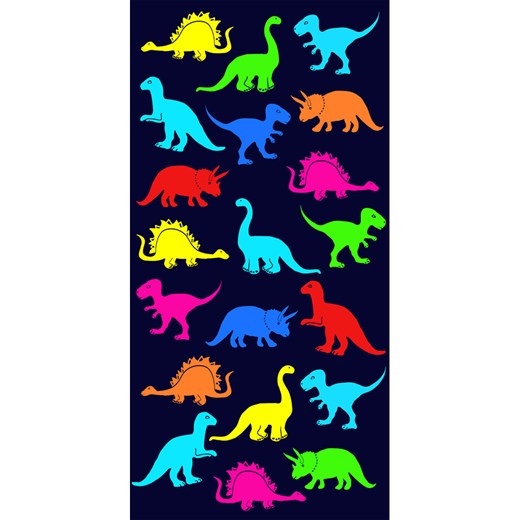 Le Comptoir de la Plage Ręcznik plażowy &quot;Juna - Dino&quot; w kolorze granatowym ze wzorem - 140 x 70 cm ze sklepu Limango Polska w kategorii Ręczniki - zdjęcie 174048860