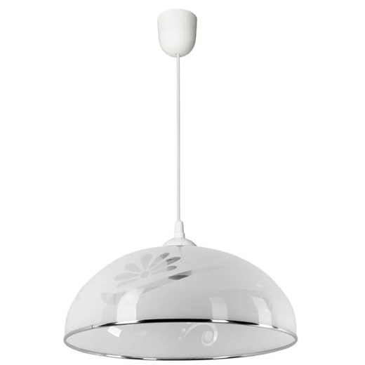 Biała kuchenna lampa wisząca z wzorem - EX783-Campis ze sklepu Edinos.pl w kategorii Lampy wiszące - zdjęcie 174049621