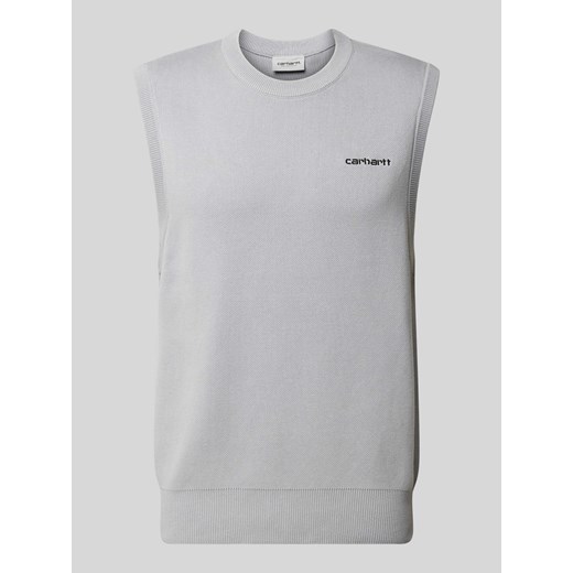 Top z dzianiny z wyhaftowanym logo ze sklepu Peek&Cloppenburg  w kategorii Kamizelki męskie - zdjęcie 174052664
