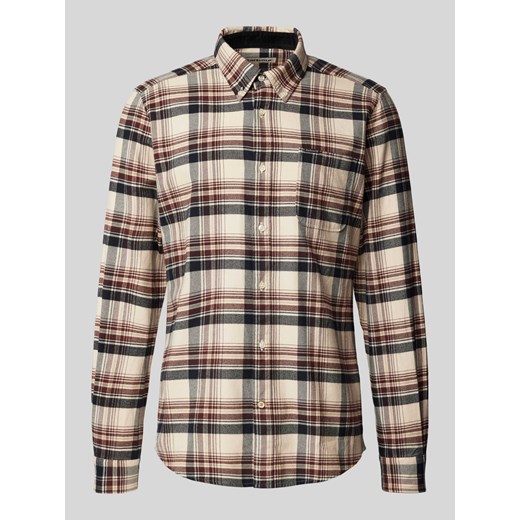 Koszula casualowa o kroju tailored fit z kołnierzykiem typu button down ze sklepu Peek&Cloppenburg  w kategorii Koszule męskie - zdjęcie 174052930