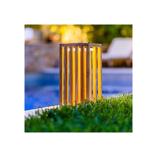 lumisky Lampa solarna LED &quot;Chennai&quot; w kolorze jasnobrązowym - 15 x 30 x 15 cm ze sklepu Limango Polska w kategorii Dekoracje i akcesoria ogrodowe - zdjęcie 174053634