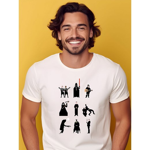 WOOOP Koszulka &quot;Men in Black&quot; w kolorze białym ze sklepu Limango Polska w kategorii T-shirty męskie - zdjęcie 174055802