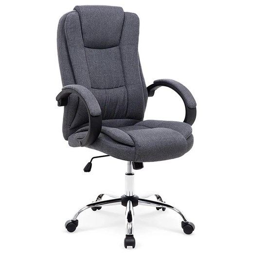 Szary tapicerowany biurowy fotel obrotowy - Ariel 2X Profeos One Size Edinos.pl