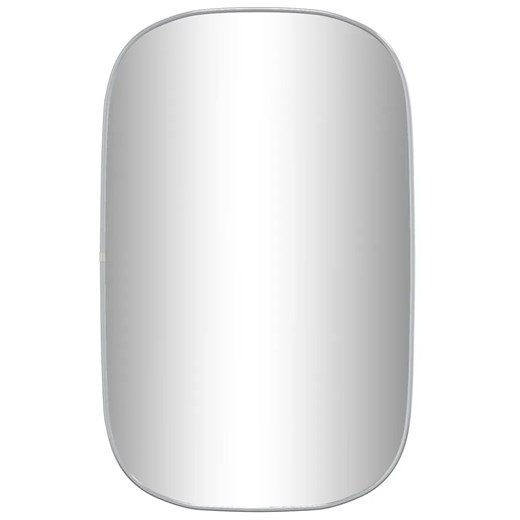 Srebrne nowoczesne lustro w ramie 80x50 cm - Kogo 4X ze sklepu Edinos.pl w kategorii Lustra - zdjęcie 174056603