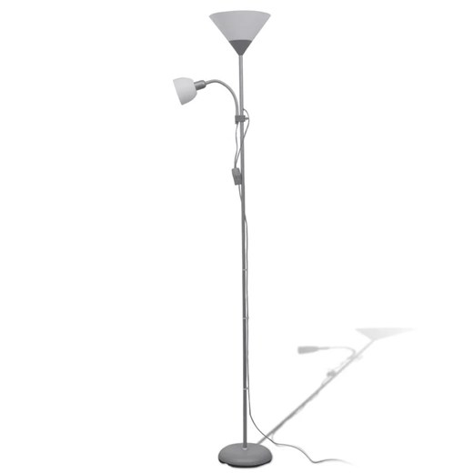 Szara lampa podłogowa dwupunktowa - 5X EX06 K7-G57 ze sklepu Edinos.pl w kategorii Lampy podłogowe - zdjęcie 174057253