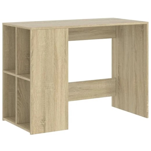 Biurko z regałem w kolorze dębu sonoma P0-C77 ze sklepu Edinos.pl w kategorii Dom - zdjęcie 174057643