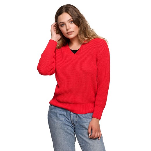Be Wear Sweter w kolorze czerwonym ze sklepu Limango Polska w kategorii Swetry damskie - zdjęcie 174058084